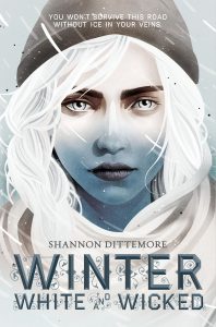 Picture of book, Winter White and Wicked featured a woman on the front with white hair and wearing a hat